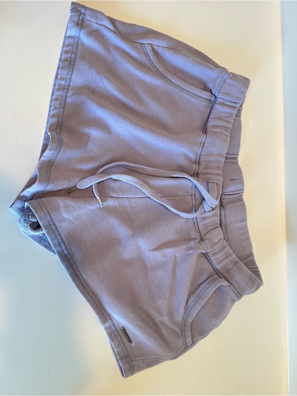 La Vie En Rose Lavender Drawstring Athletic Shorts